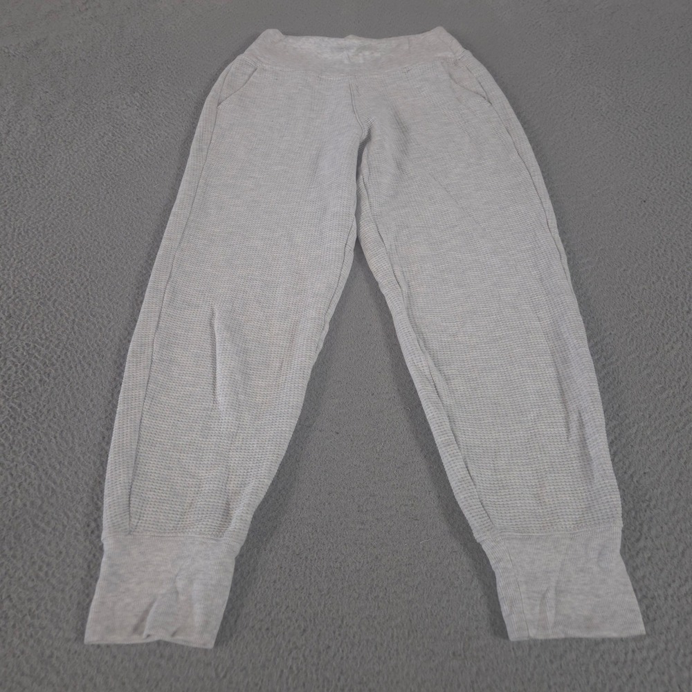 Athleta Sweatpants Women Small Gray Coaster Luxe Waffle High Rise Tapered Jogger